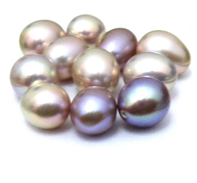 Natural Colours 7-8mm Half Drilled Drop Single Pearls